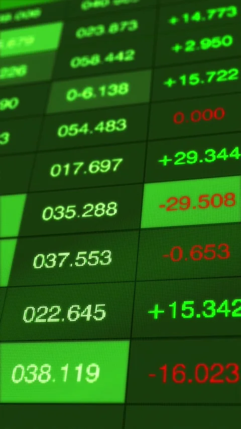 Dynamic Stock Market Summary with Fluctuating Values Captured Over Time Stockbeeldmateriaal 339309024