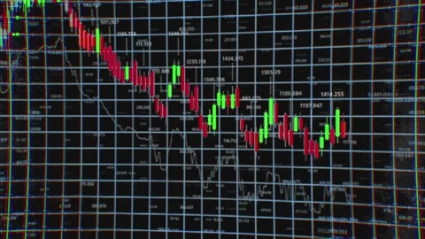 Dynamic Stock Market Trends: A Visual Analysis of Financial Charts Showing Price Stock Footage 311907229