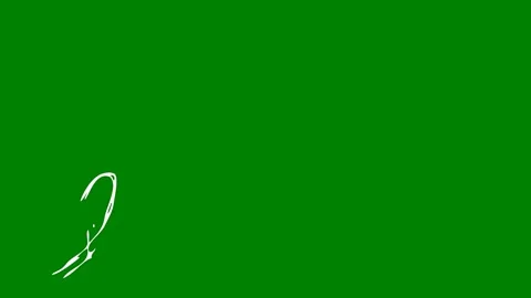 A dynamic streak of radiant blue light shooting across a green screen Video stock 301387526