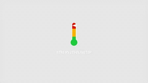 Dynamic stress level indicator moving from calm to high tension. Video stock 320110278