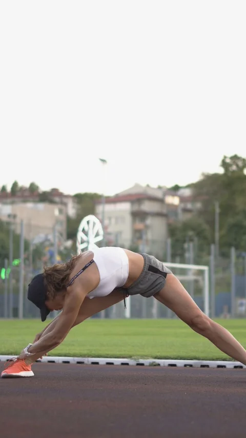 This Dynamic Stretching Routine has been specifically designed for Female Video stock 282531205