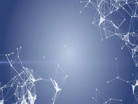 Dynamic structure. close-up. dark blue network. place for text. cinematic plexus Stock Footage 84919455
