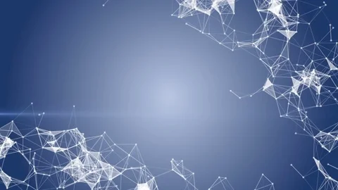 Dynamic structure with triangles. Dark blue network. Place for text. cinematic Stock Footage 84919436