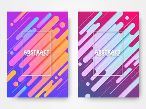 Dynamic style poster design concept Stock Illustration