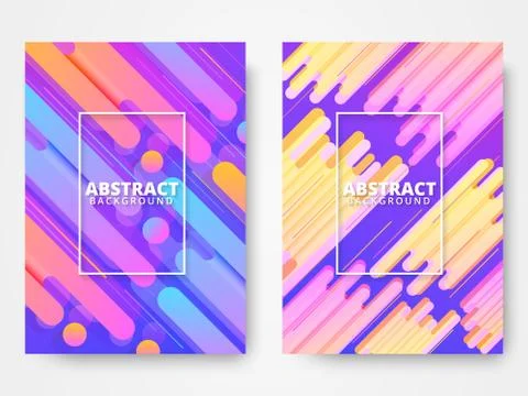 Dynamic style poster design concept Stock Illustration