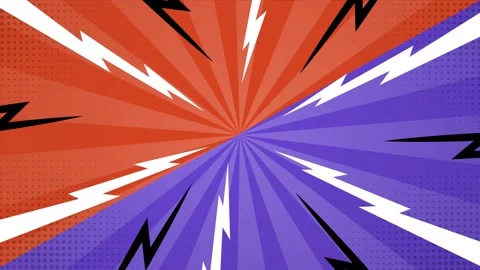 Dynamic stylish comic style layout with explosive patterns seamless 4k video Stock Footage 293045888