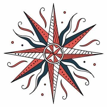 Dynamic Stylized Starburst Vector Graphic Element Stock Illustration