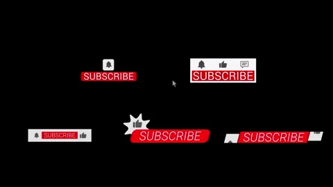 Dynamic Subscribe Button Animation – 4K Loop with Alpha Channel Stock Footage 300687951