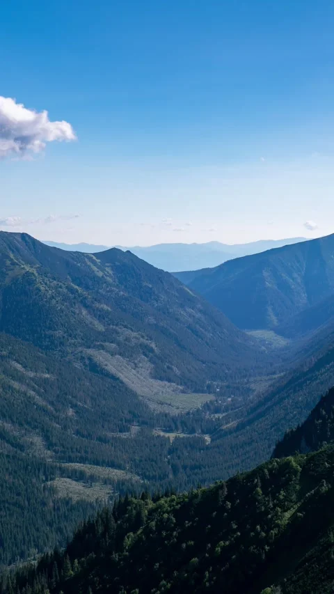 Dynamic Summer Clouds Over the Tatras - Landscape Time-lapse Stock Footage 309656832