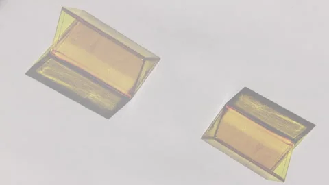 Dynamic Sunlight Through Yellow Geometric Objects Stock Footage 305010686