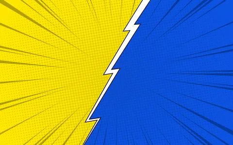 Dynamic superhero fights in comic style. Stock Illustration