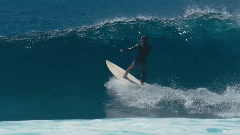 Dynamic Surfing Maneuver Showcasing Power And Adrenaline Rush Stock Footage 326174534