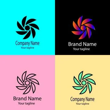 Dynamic Swirl Logo Stock Illustration