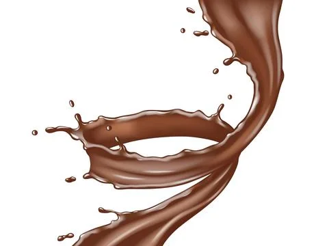 Dynamic Swirl of Melted Chocolate Splashes Stock Illustration