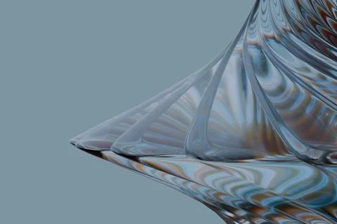 Dynamic, swirling abstract form with a glossy, reflective surface, showcasi.. Stock Illustration