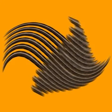 Dynamic Swirling Arrow on Orange Stock Illustration