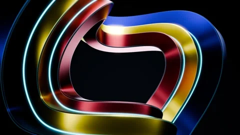 Dynamic swirling colors creating a mesmerizing VJ loop for music events Stock-Footage 293766367