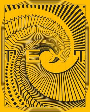 Dynamic Swirling Line Composition Creative Typography Poster Wall Art Design Stockillustratie