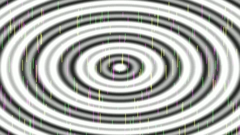 Dynamic swirling op art ring animation, hypnotic vibration background loop Stockbeeldmateriaal 336162089