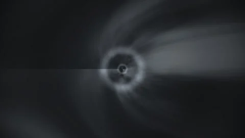 Dynamic swirling shapes in a dark background with soft Stock Footage 340241100