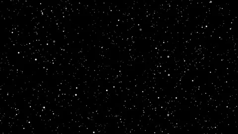 Dynamic swirling white particles float on black background, abstract motion.. 库存影片 333978073