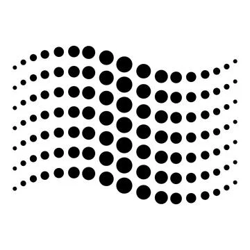 Dynamic symmetrical circle formation generating modern optical wave illusion Stock Illustration