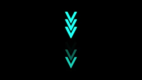 Dynamic teal arrows ascending in a seamless loop animation on a black backg.. Stock Footage 321056844