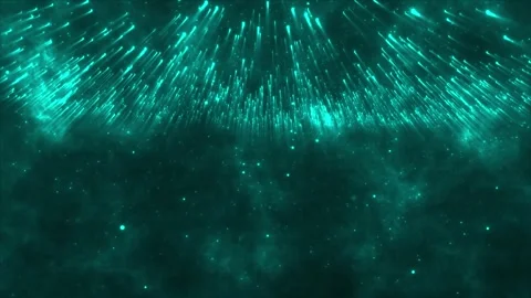Dynamic Teal Blue Particles Shower Stage Background Stock-Footage 323076639