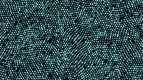 Dynamic Teal Dots Wavy Pattern Abstract Digital Background Motion Stock Footage 348679715