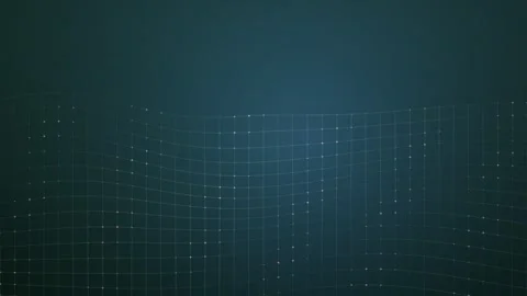 Dynamic teal grid animation for technology and data visualization Video stock 327338568