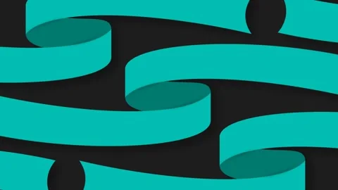 Dynamic Teal Ribbons Abstract Background for Health Awareness Campaigns. Stock Footage 340134820