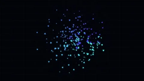 Dynamic Tech Abstract Polygon Particle Explosion Background 動画素材 345520539