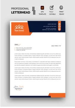 Dynamic Tech Official Letterhead 스톡 일러스트