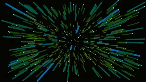 Dynamic technological data flow: abstract glowing geometric particle stream.. Stock Footage 337165459
