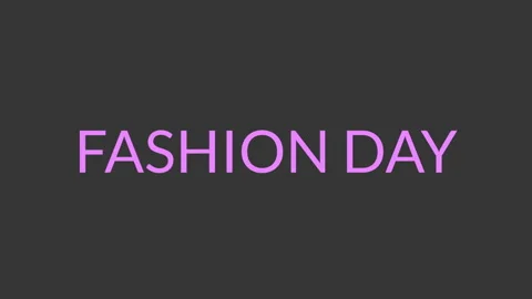 Dynamic text animation with quote - Fashion Day. Perfect as text title of your Video stock 200893407