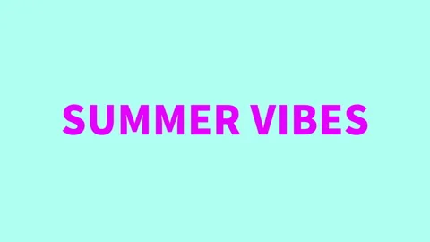 Dynamic text animation with quote - Summer Vibes. Perfect as text title of your 스톡 동영상 194291107