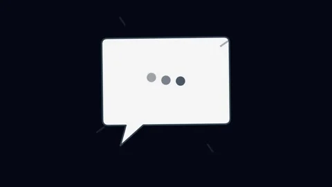 Dynamic text bubble icon animation for chat and social media communication Stock Footage 345659409
