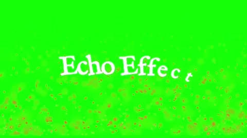 Dynamic text echo effect animation with floating particles on green screen Stock Footage 338388182