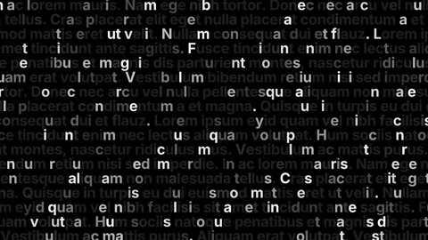 Dynamic Text Motion Background With Varying Font Sizes Stock Footage 331086218