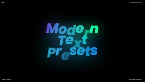 Dynamic Text Presets 库存 After Effects