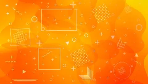 Dynamic textured background design in 3D style with orange color. Vector Stock Illustration
