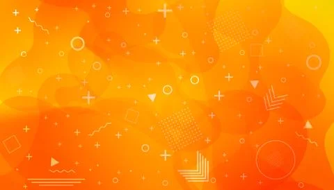 Dynamic textured background design in 3D style with orange color. Vector Stock Illustration