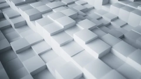 Dynamic three-dimensional block background loop 库存影片 326314213