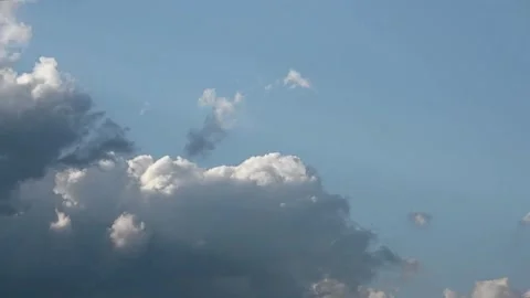 Dynamic time lapse of fluffy white clouds flowing. Stock Footage 336328256