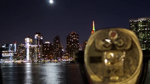 Dynamic Time-lapse of the Midtown Manhattan Skyline and Empire State Building Stock Footage 71130659