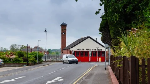 Dynamic time lapse with pulsation of a small English town Stone, Staff, UK Stock Footage 115271032