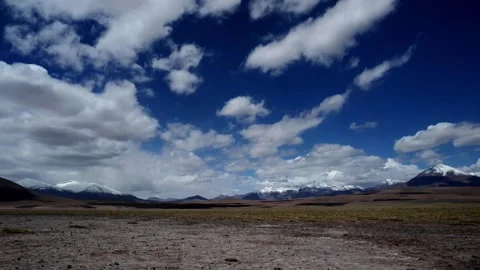 Dynamic Timelapse of Clouds Rolling Through The Blue Andean Sky Stock Footage 275504801
