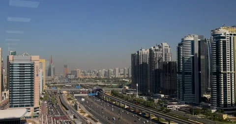 Dynamic Timelapse of Dubai's Bustling Cityscape Stock Footage 300152524