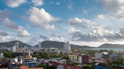 Dynamic timelapse over Patong, Phuket, Thailand. Video stock 300935838