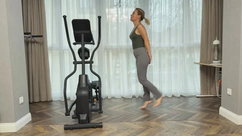 Dynamic Training Routine Involving Rapid Singleleg Strikes And Energized Stock Footage 344249634